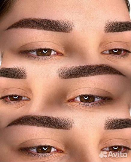 Перманентный макияж бровей губ и век татуаж