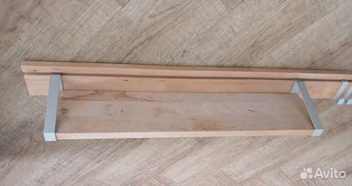 Вешалка полка/рейлинг с крючками Икея IKEA дерев