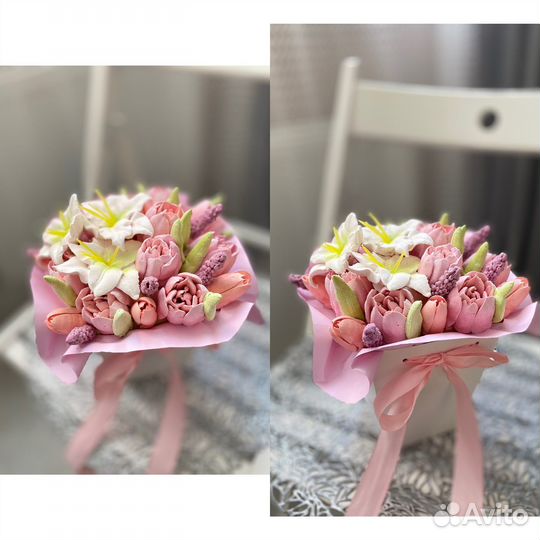 Тюльпаны из зефира