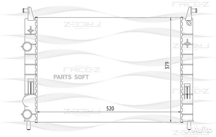 Радиатор охлаждения fiat Albea/Palio 96- 46815887