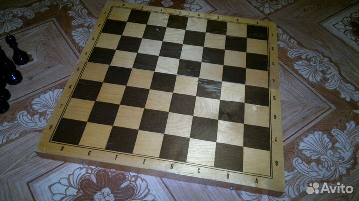 Деревянные шахматы СССР 1986г