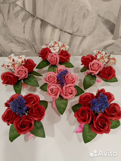 Букеты из мыльных роз, мыло ручной работы