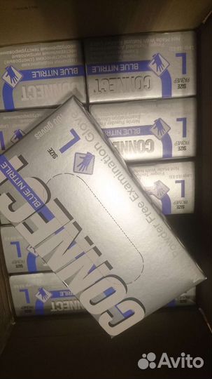 Нитриловые перчатки размера L и М