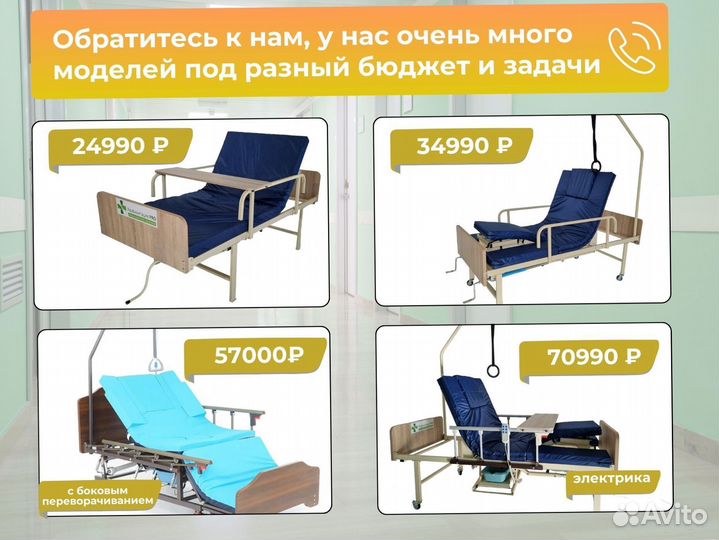 Медицинская кровать функциональная