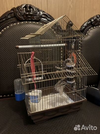 Клетка для птиц с аксесуарами