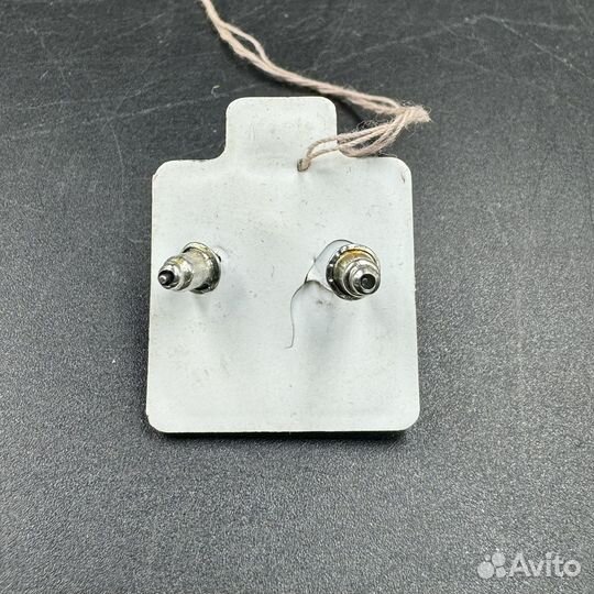 Серьги пуссеты С жемчугом cubic ZIR conia