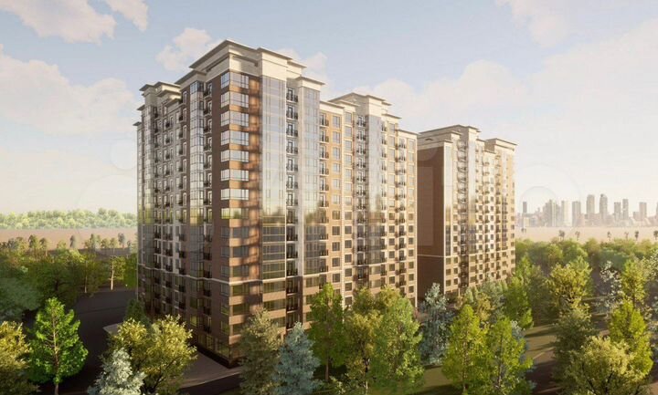 1-к. апартаменты, 45 м², 6/12 эт.