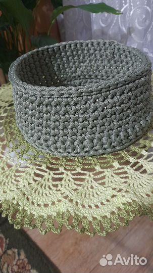 Корзина из трикотажной пряжи