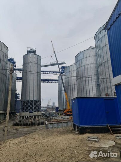 Монтаж силосов металлических для зерна (элеватор)