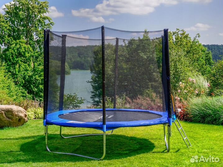 Батуты с защитной сеткой 6,8,10,12 FT + лестница