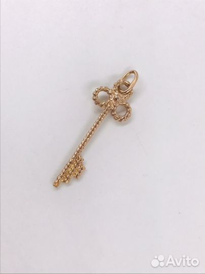 Золотой кулон Ключик 583 пробы СССР