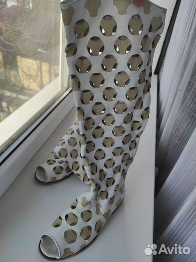 Кожаные сапоги