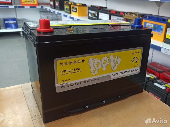 Акб 105Ач Topla EFB (Премиум класс) для Саньенг