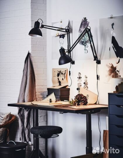 Лампа настольная Терциал IKEA. Новая (серая, белая