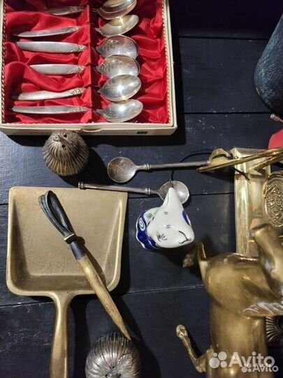 Нож для стола, совочек для крошек, набор соль пере