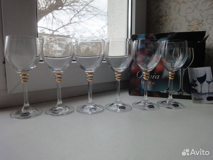 Бокалы Olivia 6 шт новые Чехия в коробке