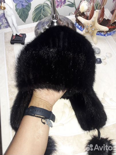 Шапка норковая женская