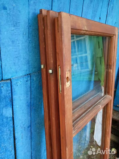 Деревянные окна от балкона б/у