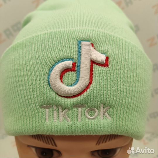 Шапка TikTok embrd, мятный (3231)
