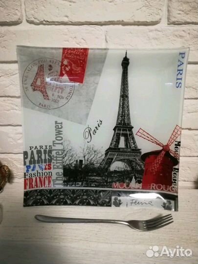 Тарелки 2 шт Париж / Нью Йорк