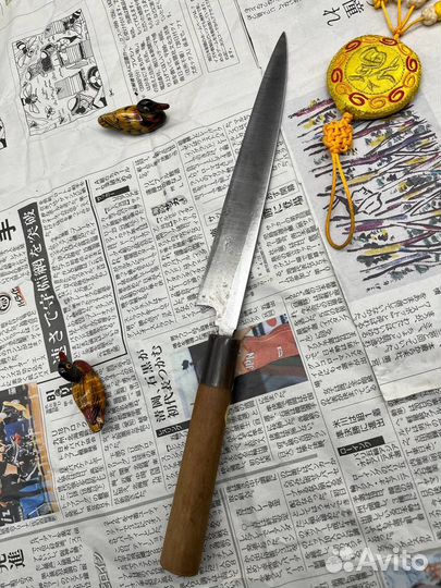 Японский кухонный нож Янагиба Shirogami