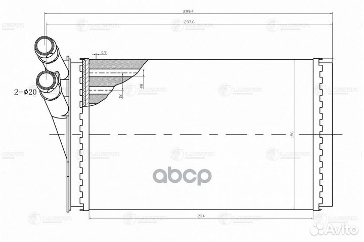 Радиатор отопителя VAG Passat (B5) 96- Luzar