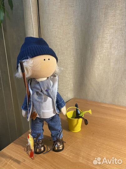 Кукла рыбак на заказ