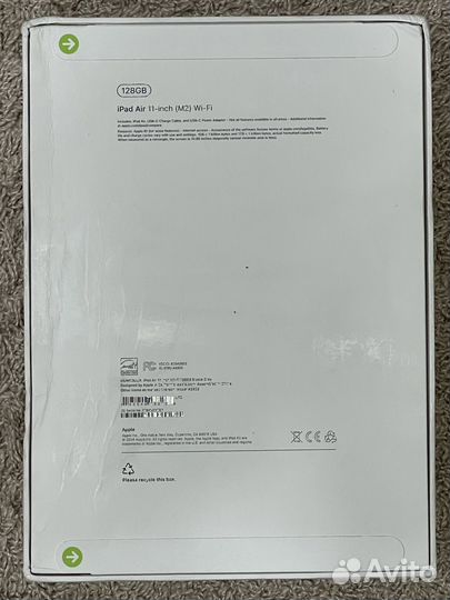 Новый Apple iPad Air 11 M2 128GB Wi-Fi Серый