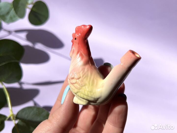 Свистулька керамика водная петушок
