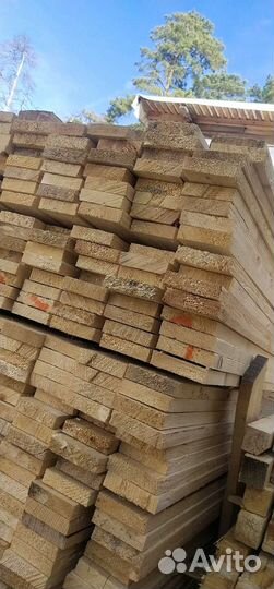 Доска обрезная сосна 100*25*6000мм 1 сорт ГОСТ