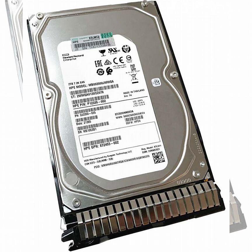 [MB002000JWWQA] Жесткий Диск Hp Mb002000jwwqa 2tb Sas 3,5" Hdd