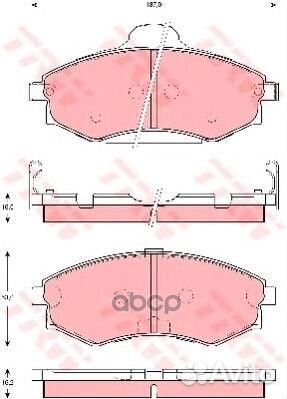 Колодки тормозные дисковые перед GDB3259 TRW