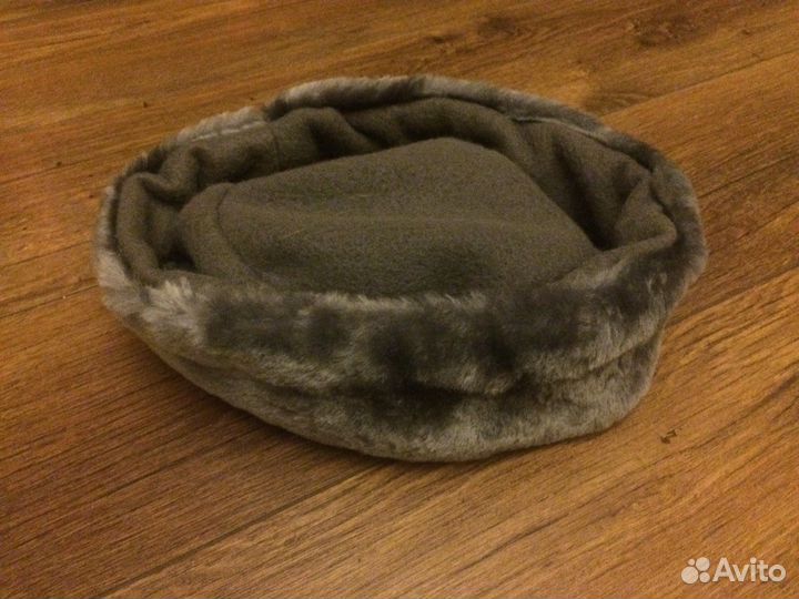 Женская шапка с мехом бу