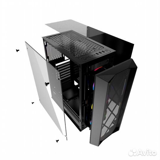 Корпус Powercase Rhombus X3 Mesh LED cmrmx-L3