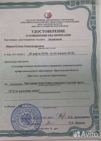 Репетитор по русскому языку и литературе