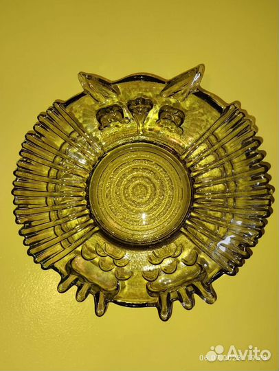 Редкая ваза тарелка Сова