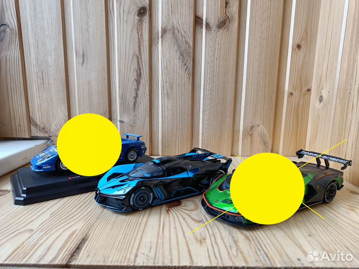 Модели Lamborghini и Bugatti 1:24