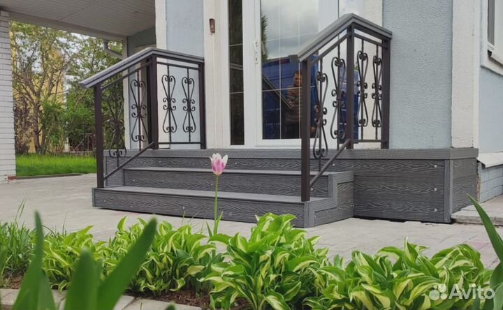 Лестница в дом из дпк на заказ