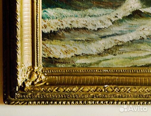 Картина маслом на холсте пейзаж в раме
