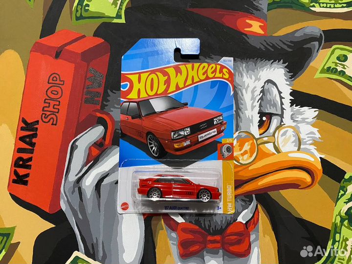 Hot wheels 87 audi quattro красная