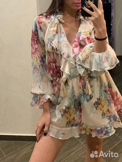 Комбинезон с открытой спиной и в стиле Zimmermann