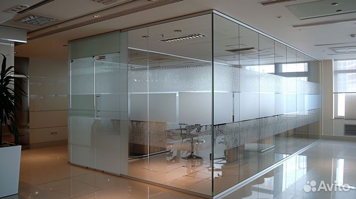 Стеклянные офисные перегородки