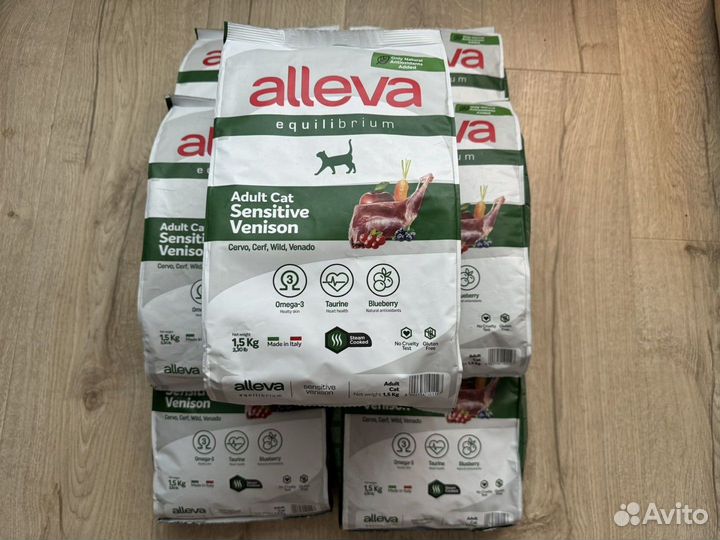 Корм для кошек alleva с олениной 1,5 кг