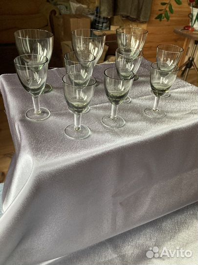 Бокалы цветное стекло разные винтаж