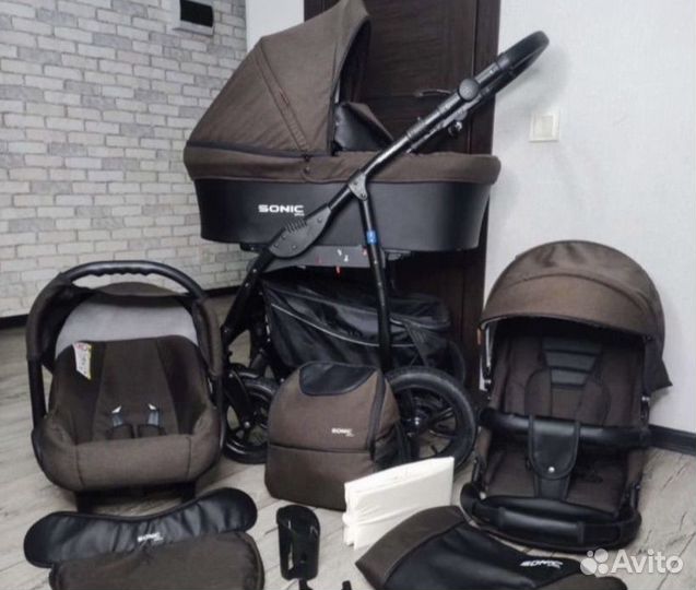 Коляска 3 в 1verdi sonic plus (как новая)