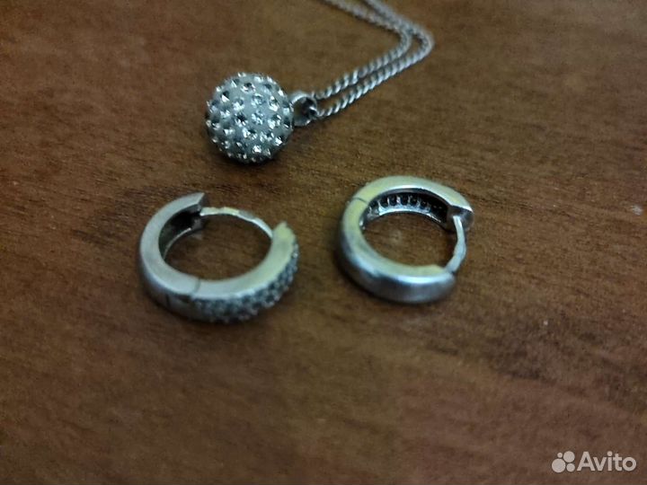Серьги серебро 925пробы