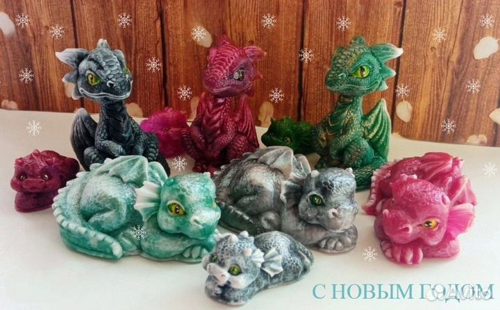 Подарки на новый год: Дракон (мыло ручной работы)