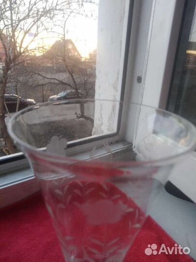 Фужеры хрустальные с гравировкой СССР