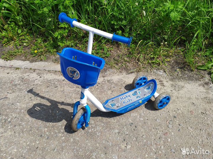 Самокат детский с корзиной