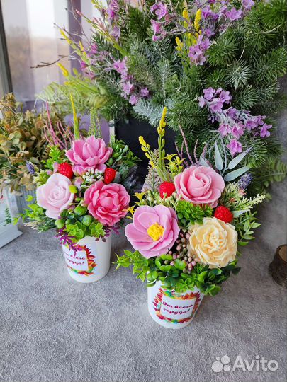 Бюджетные букеты из мыльных цветов